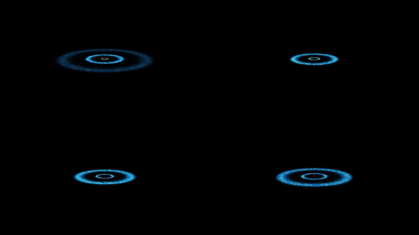 蓝色圆圈圆环动感动画-通道循环6