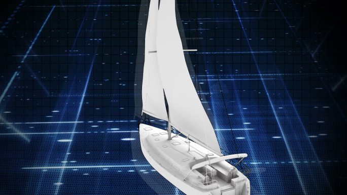 三维动画帆船变形成战舰
