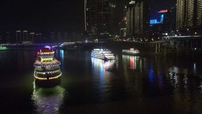 重庆游轮 两江游轮 轮船 重庆夜景 重庆