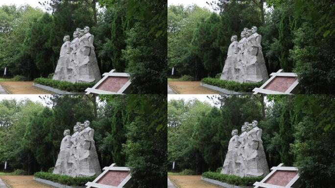 浙江诸暨老鹰山革命烈士纪念公园先烈石像