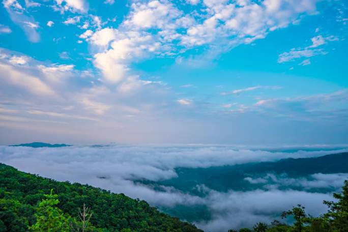 大别山云海延时灵山 金鼎云海