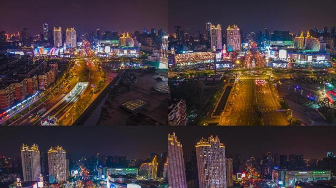 福州苏万宝商圈夜晚大范围4K移动延时
