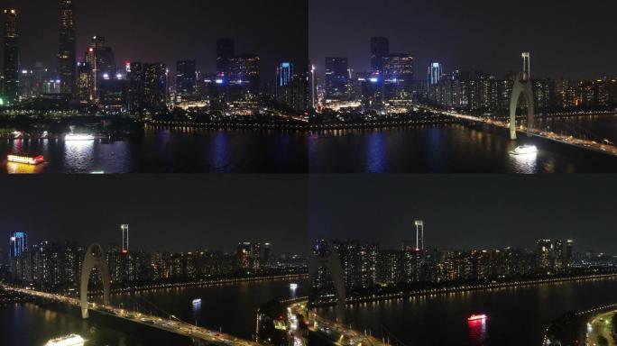 珠江新城琶洲大桥延时夜拍