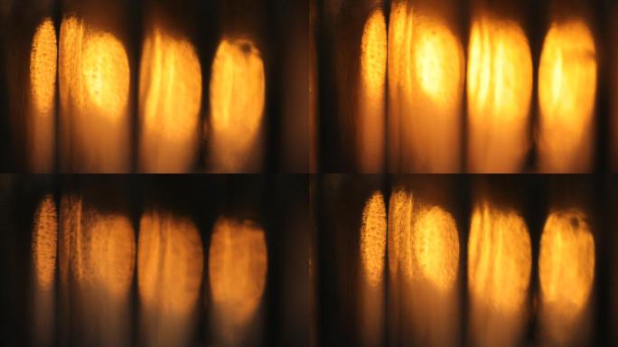 烛光虚光光斑暖色的火光