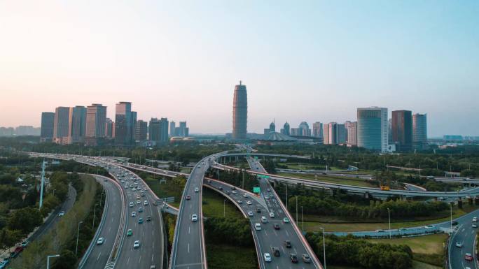 河南郑州CBD4K移动延时航拍