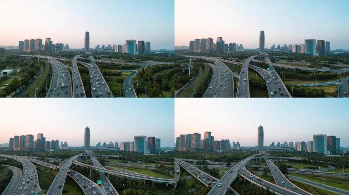 河南郑州CBD4K移动延时航拍