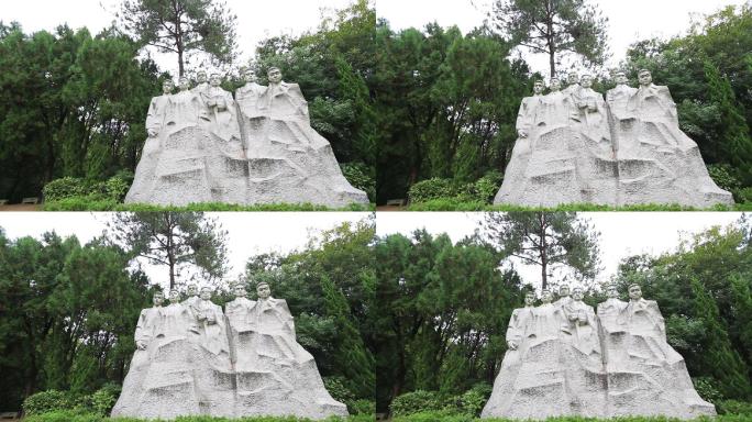浙江诸暨老鹰山革命烈士纪念公园雕塑石像