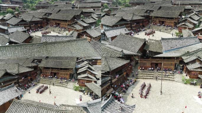 航拍中国传统村落郎德上寨重点文物保护单位