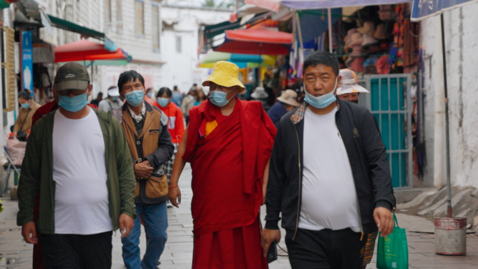 西藏人文、藏民、拉萨街头