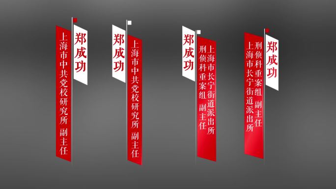 党政人名条字幕条