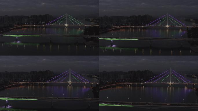 广东 惠州 大桥 航拍 夜景