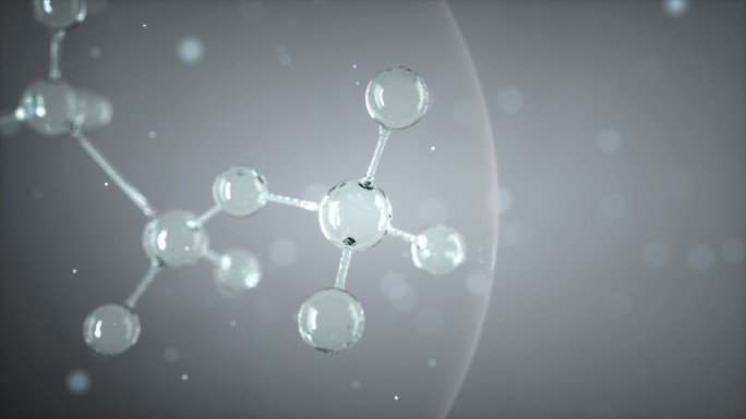 三维分子动画护肤化妆品广告素材飘动粒子