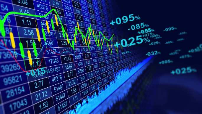 【4K】股票市场金融交易K线图AE模板