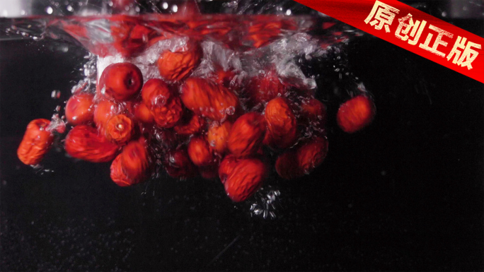 红枣枣子4k合集 入水旋转美食展示