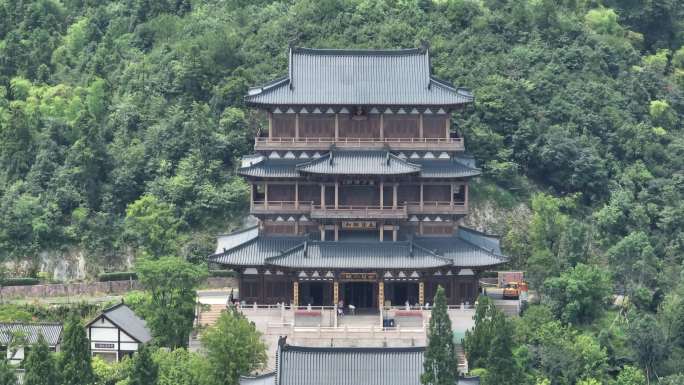 杭州余杭径山寺径山万寿禅寺航拍素材1