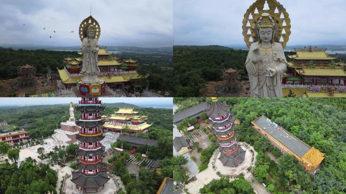 山东潍坊浮烟山洪福寺观世音大雕塑