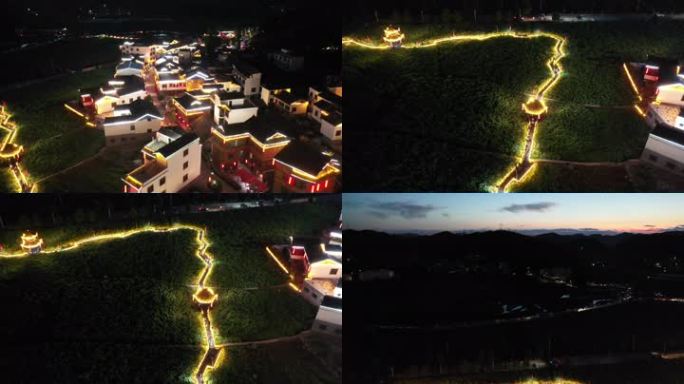 4K航拍马家寨夜景3组44秒