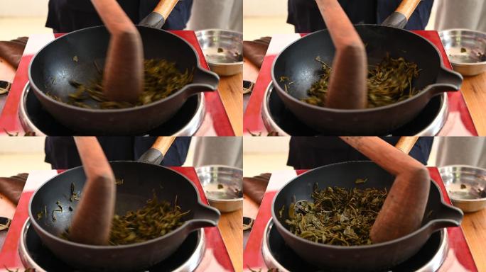 桂林地方特色美食“油茶”的烹制过程