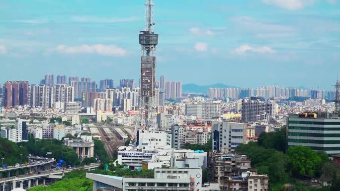 广州城市风光电视塔白云山花果山麓湖公园