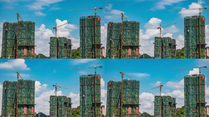 4k延时建筑房地产