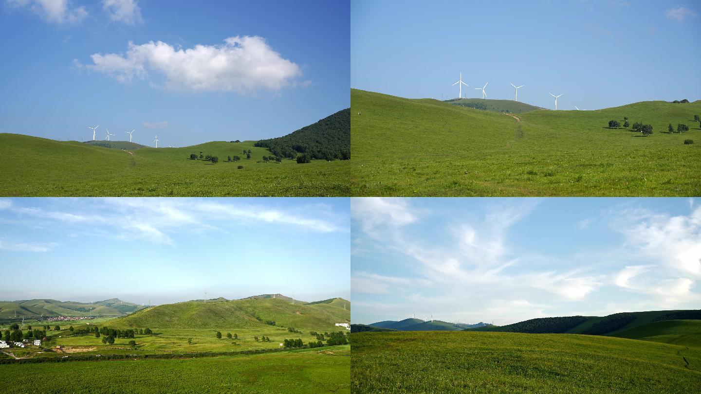草原,大自然,蓝天白云
