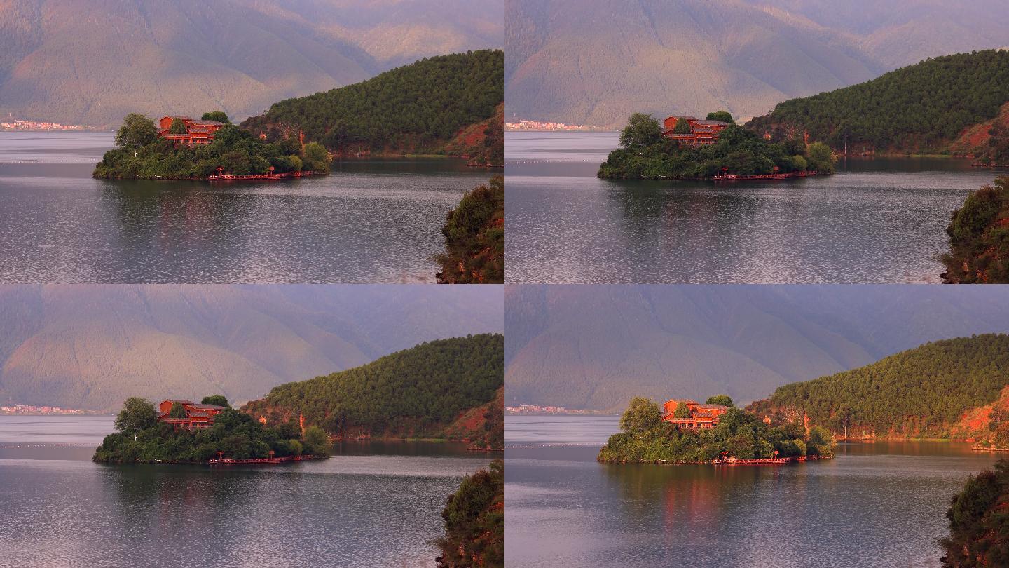 泸沽湖自然风光延时摄影