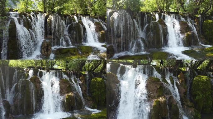 四川阿坝九寨沟县九寨沟景区风景航拍-47