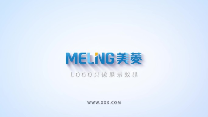 简约洁白LOGO片头模板