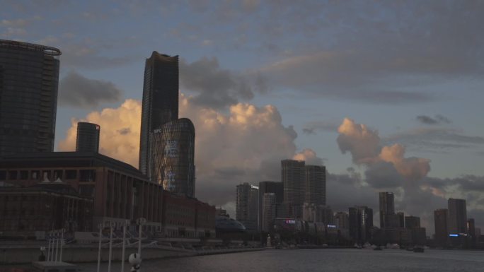 延时 上海 北外滩 日落