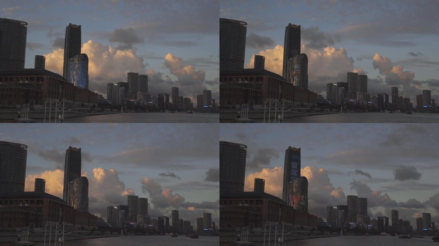 延时 上海 北外滩 日落