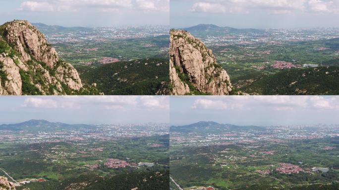 4k60城市全景日照全貌河山风景区