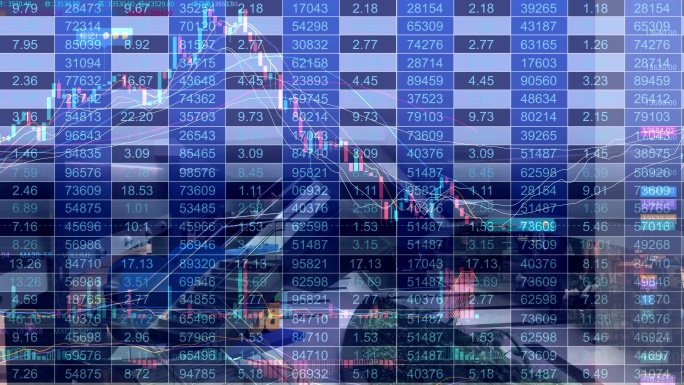 【4k】股票市场金融交易K线图