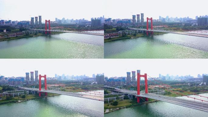 中国广西南宁的邕江上的良庆大桥
