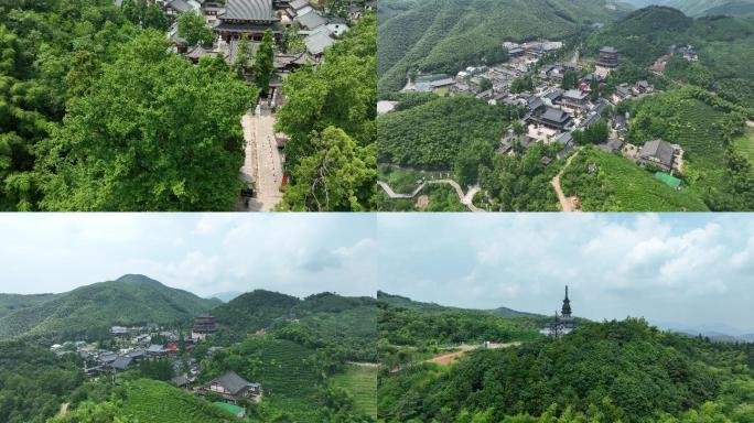 杭州余杭径山寺径山万寿禅寺航拍素材2