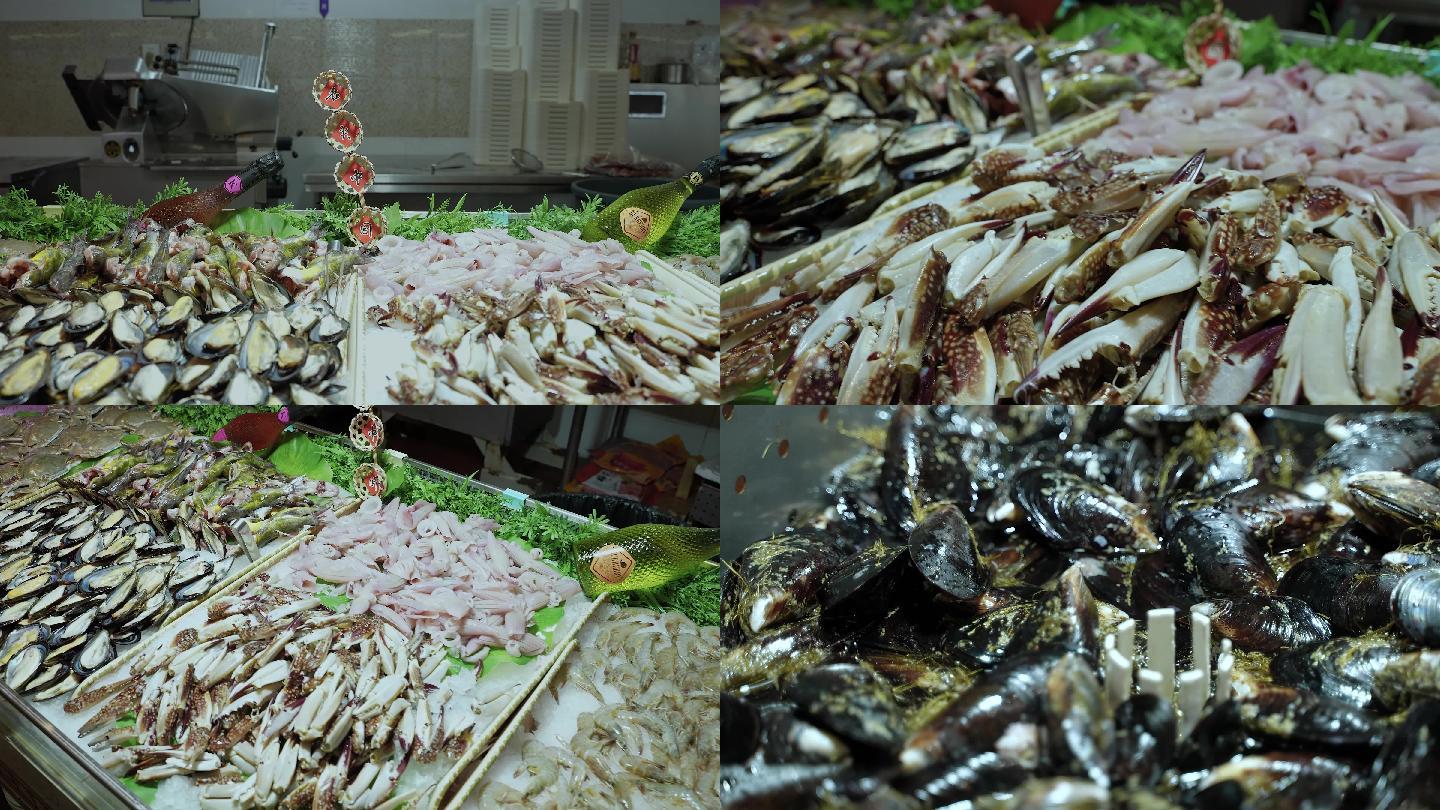海鲜龙虾生鲜等视频素材