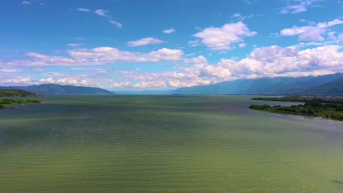 云南 大理   苍山 洱海  航拍全景