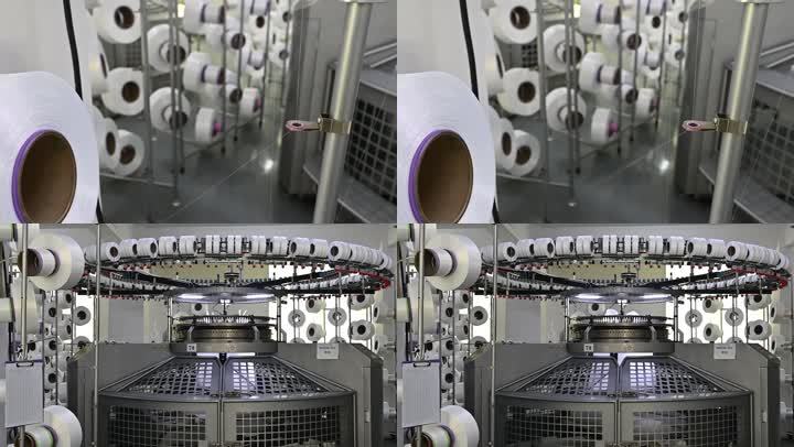 面料工厂纺织实拍机器高清宣传片素材