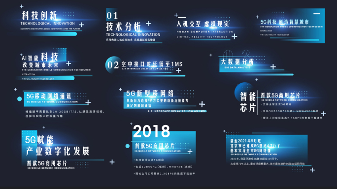 高端科技文字字幕ae模板