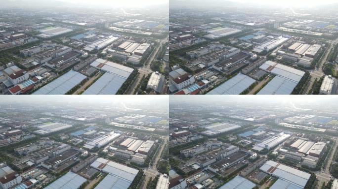 宁波北仑区全景厂房工业贸易4K航拍原素材