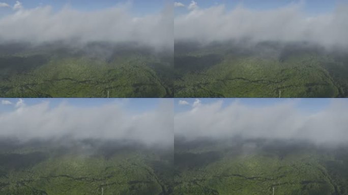 4k穿云热带雨林海南森林丛林五指山航拍