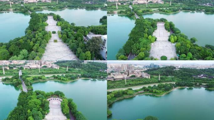 广州花都湖湿地公园航拍