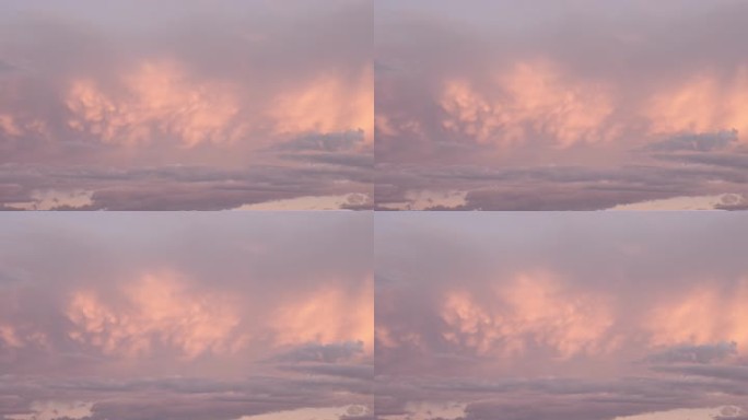 4K正版-日落时天空的乳状云