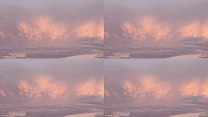4K正版-日落时天空的乳状云