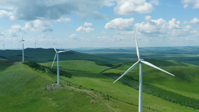 电力生产风电设备4K