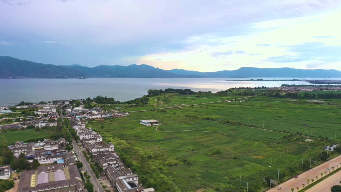 云南 大理 洱海 白族 航拍全景