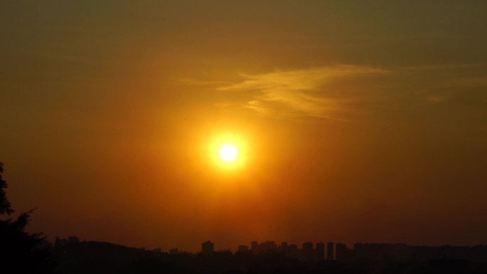 日落 夕阳 乡村夕阳