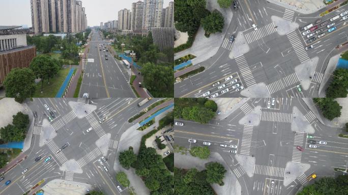 4k航拍郫都区城市交通素材合集 成都