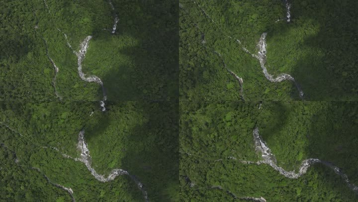 4k瀑布雨林海南亚热带森林丛林五指山航拍