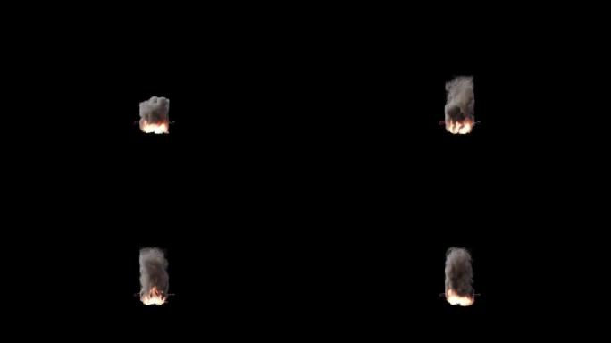 【带透明通道】燃烧的篝火动画 1