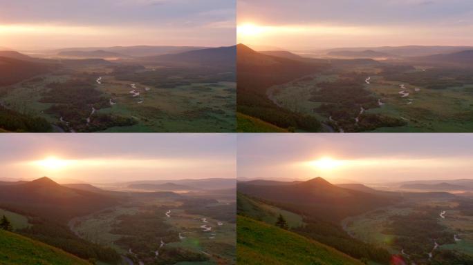 4K实拍-湿地日出生态环境大美森林